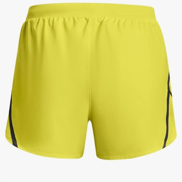 NWT Under Armour Women's Fly by 2.0 Running Shorts Size Large Yellow - Picture 4 of 5